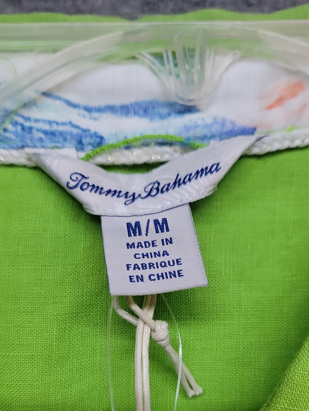 NWT Tommy Bahama Linen Button Front Shirt Dress Tart Apple Green MSRP $148 - Picture 4 of 7